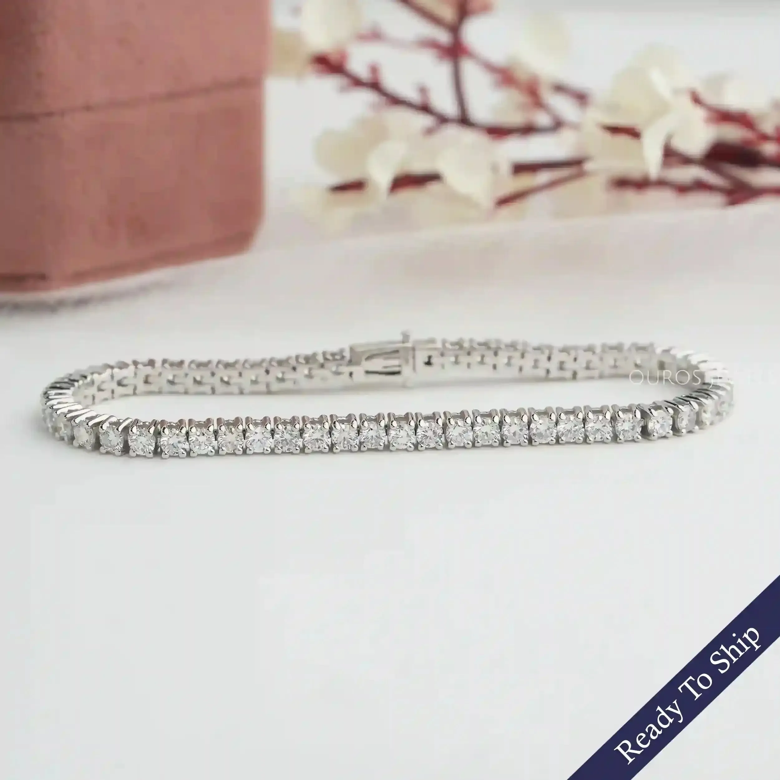 Round Cut Lab Grown Diamond Bracelet