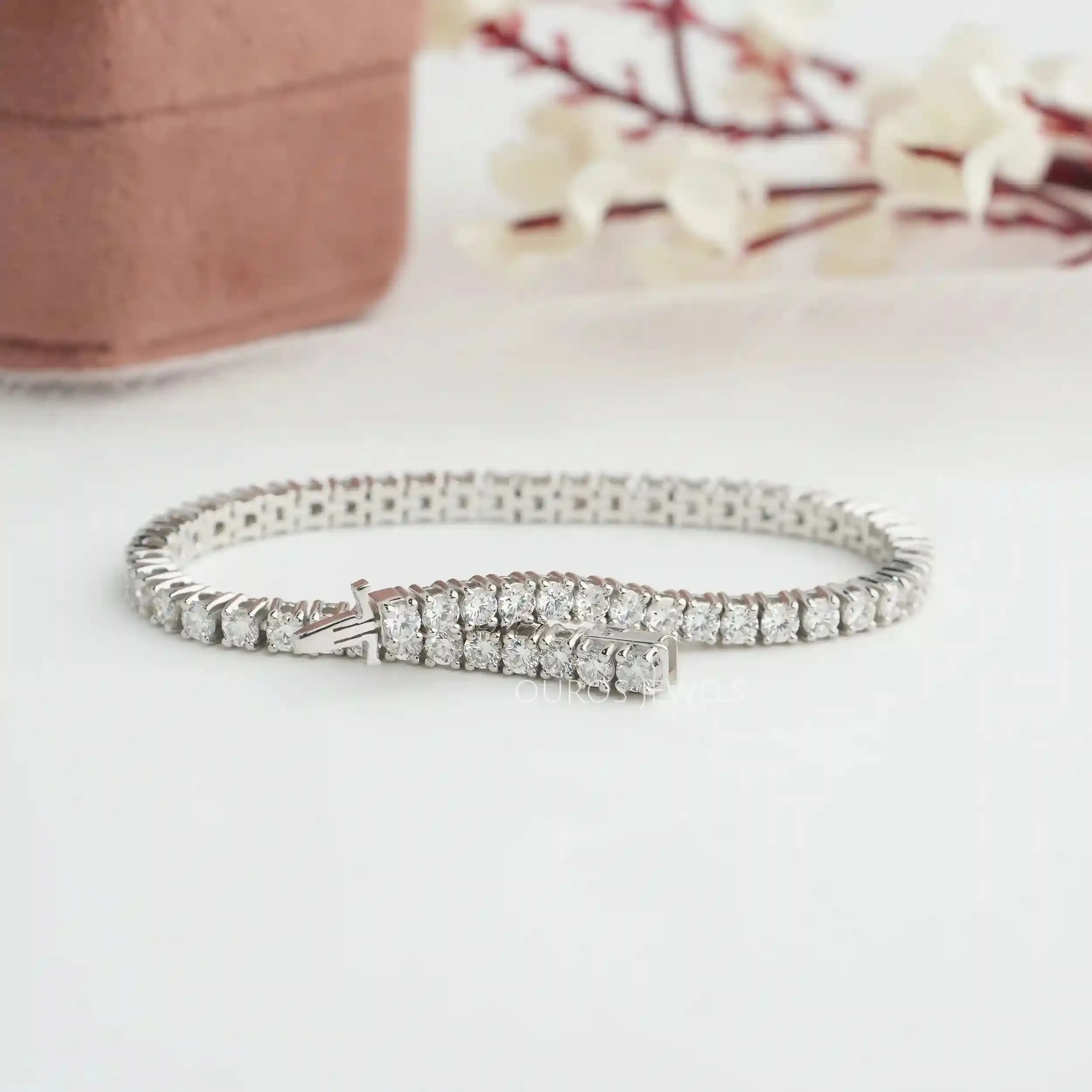 Round Cut Lab Grown Diamond Bracelet