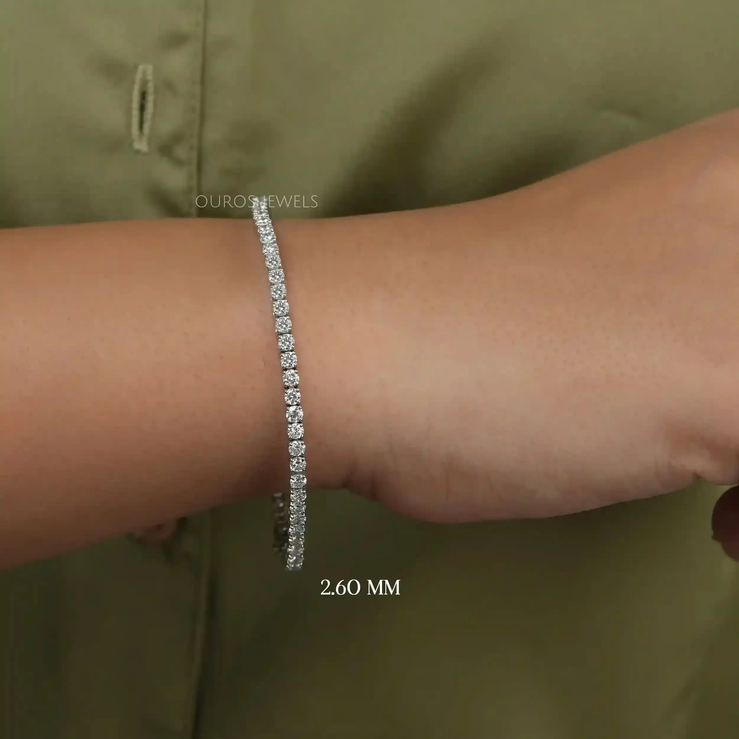 Round Cut Lab Grown Diamond Bracelet