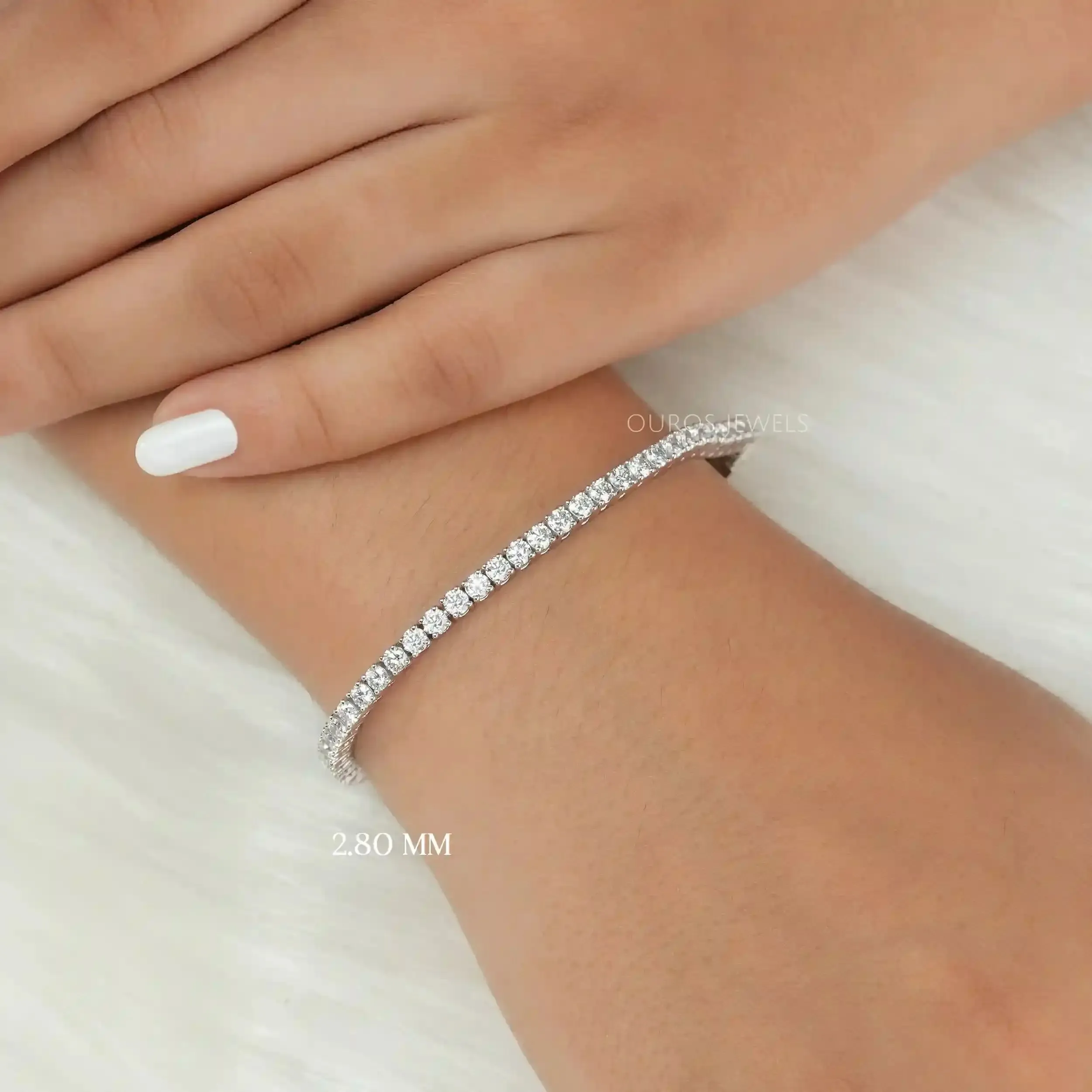 Round Cut Lab Grown Diamond Bracelet