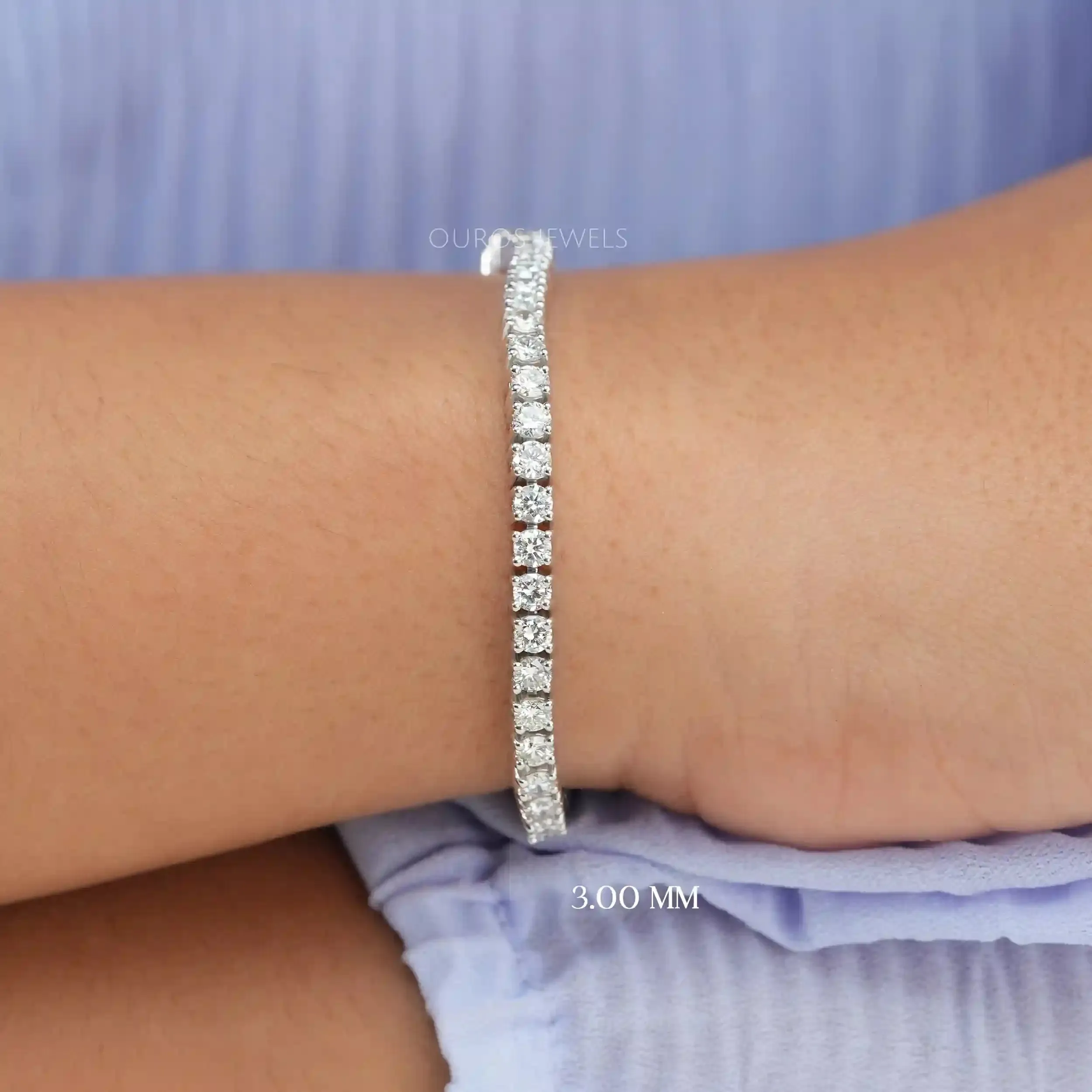 Round Cut Lab Grown Diamond Bracelet