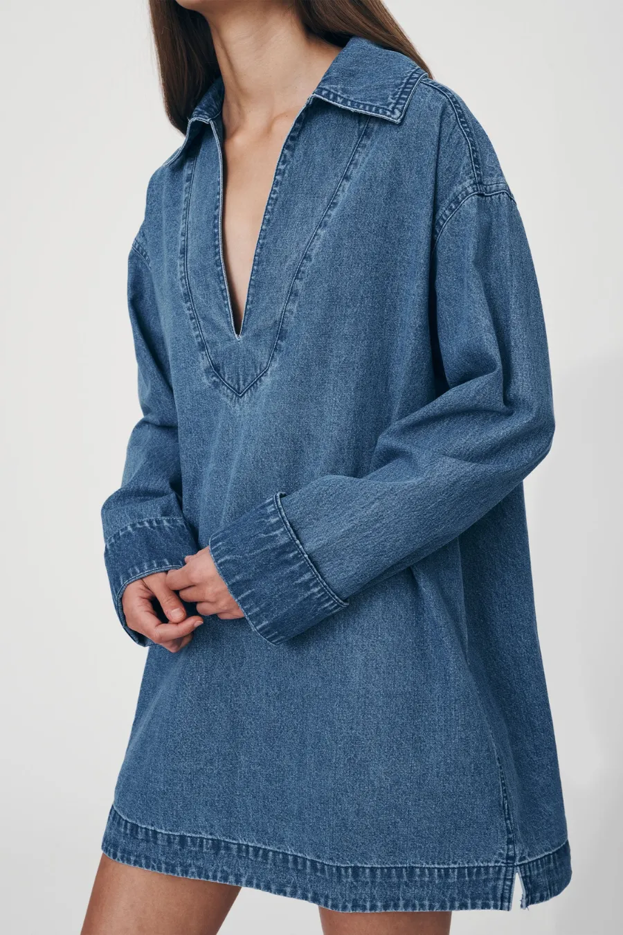 ROWIE Marco Denim Tunic Blue Denim