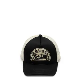 RRL & CO LOGO TRUCKER HAT BLACK | Bodega