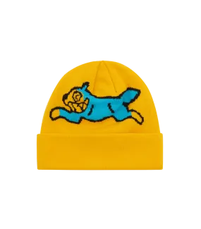 RUNNING DOG BEANIE - YELLOW