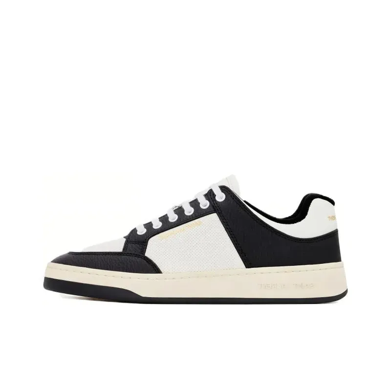     Saint Laurent   Lace-up Round-toe Stylish Low-top Sneakers