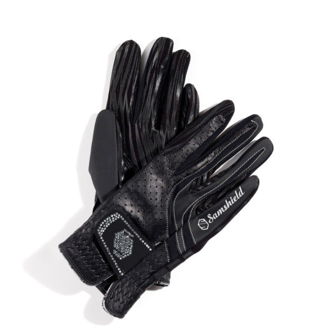 Samshield V-Skin Swarovski riding gloves Black