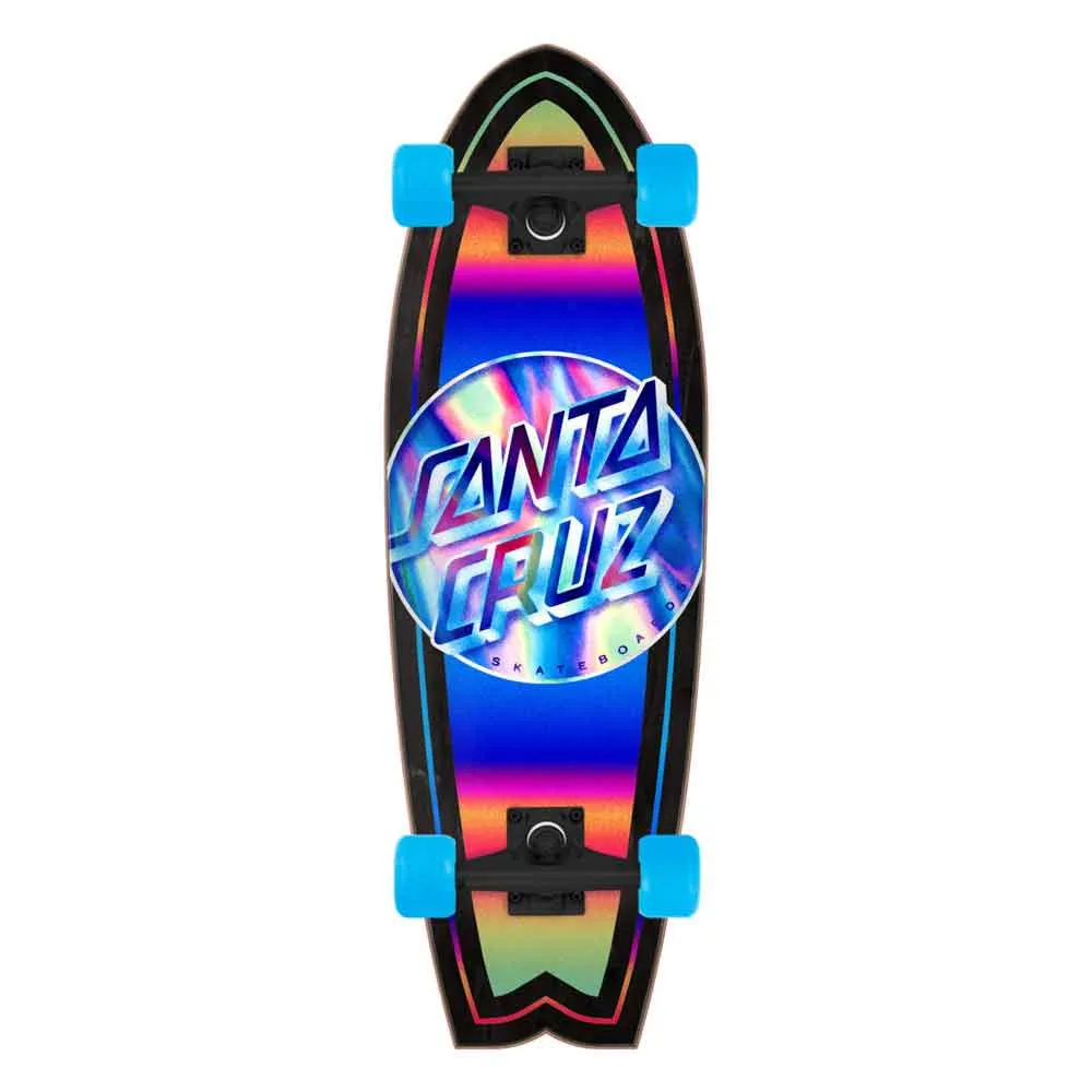 Santa Cruz 27.7" Iridescent Dot Shark Complete Crusier Skateboard