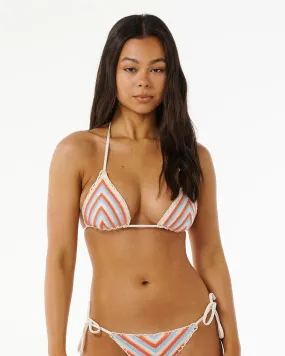 Santorini Crochet Sliding Tri Bikini Top