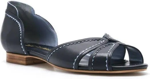 Sarah Chofakian Iberica leather flat sandals Blue