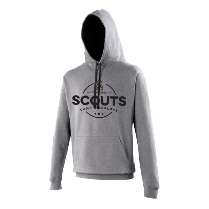 Scouts Camp & Explore Hoodie - Charcoal Grey/Black