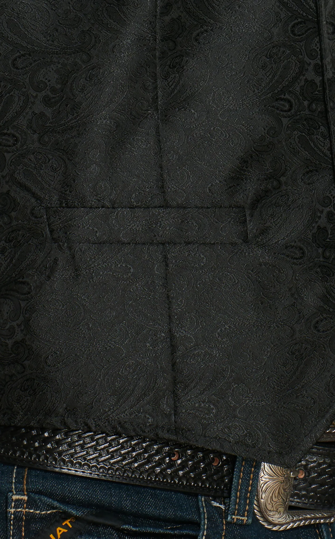 Scully Black on Black Paisley Vest