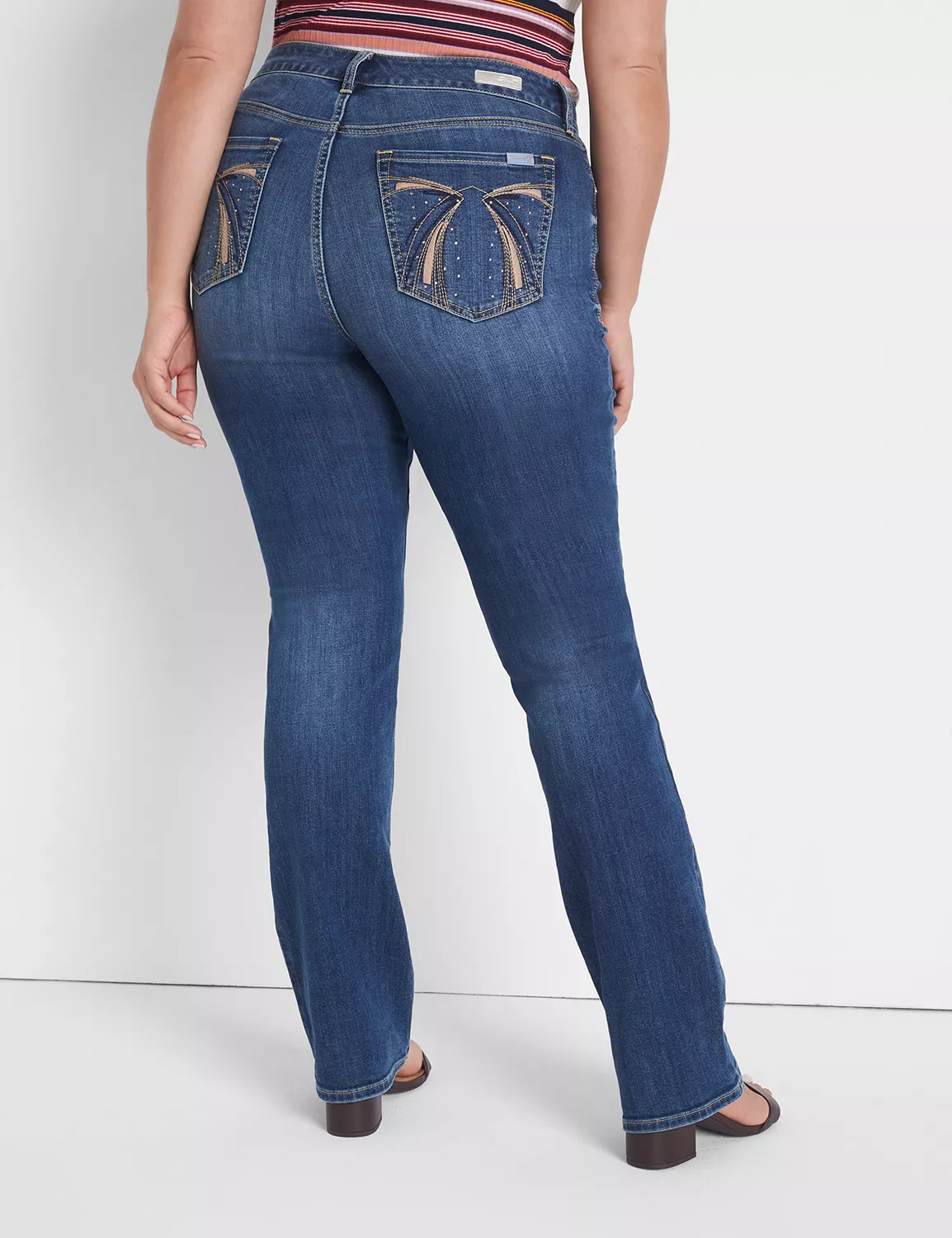 Seven7 Boot Jean With Back Pocket Embellishment