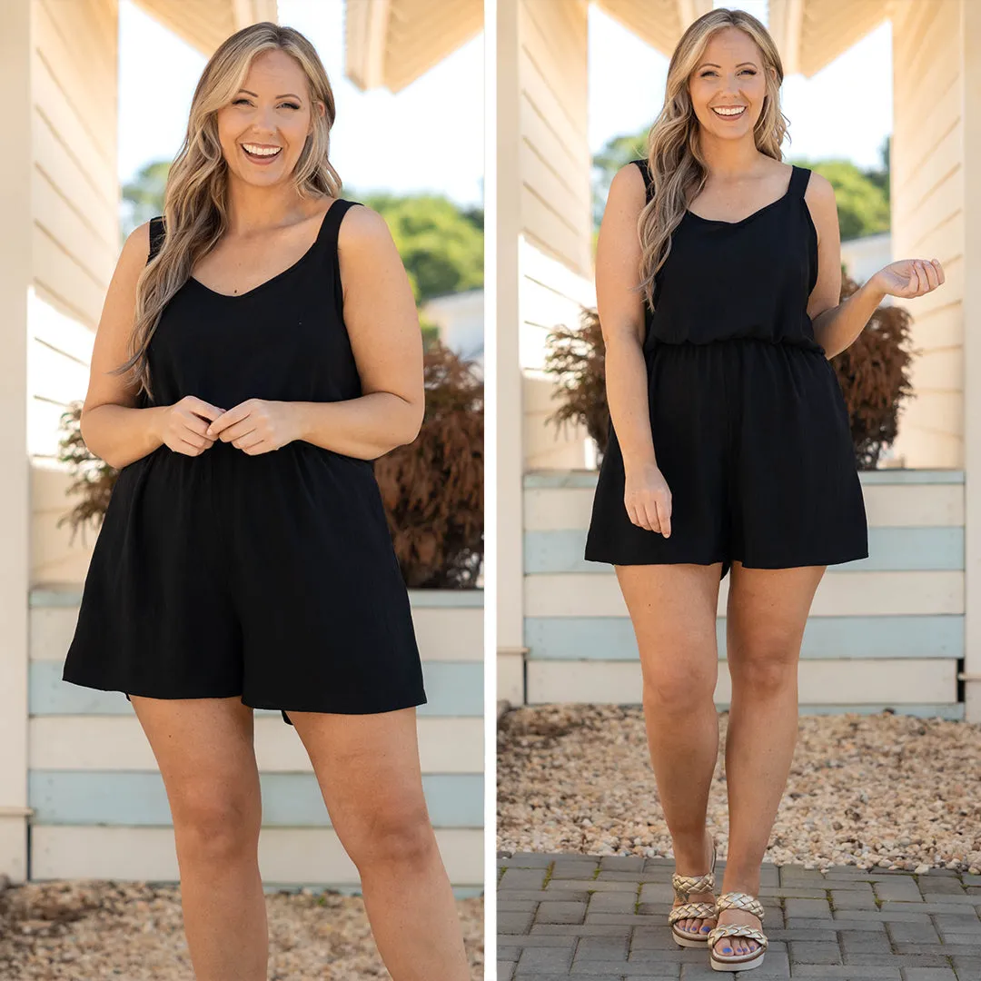 Simple Romper, Black