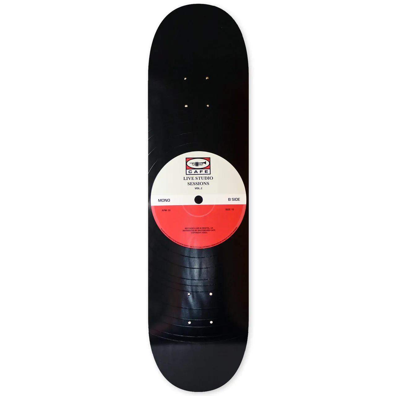 Skateboard Cafe 45 Deck Grey/Cardinal Assorted Sizes