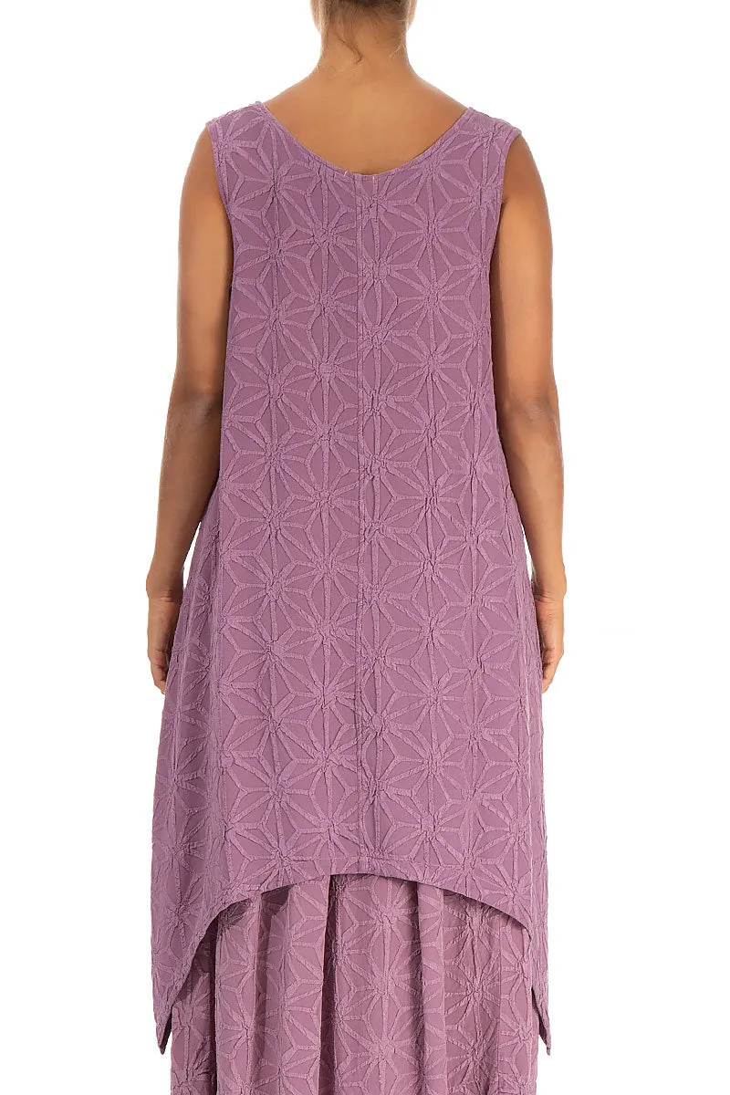 Sleeveless Rose Textured Silk Tunic