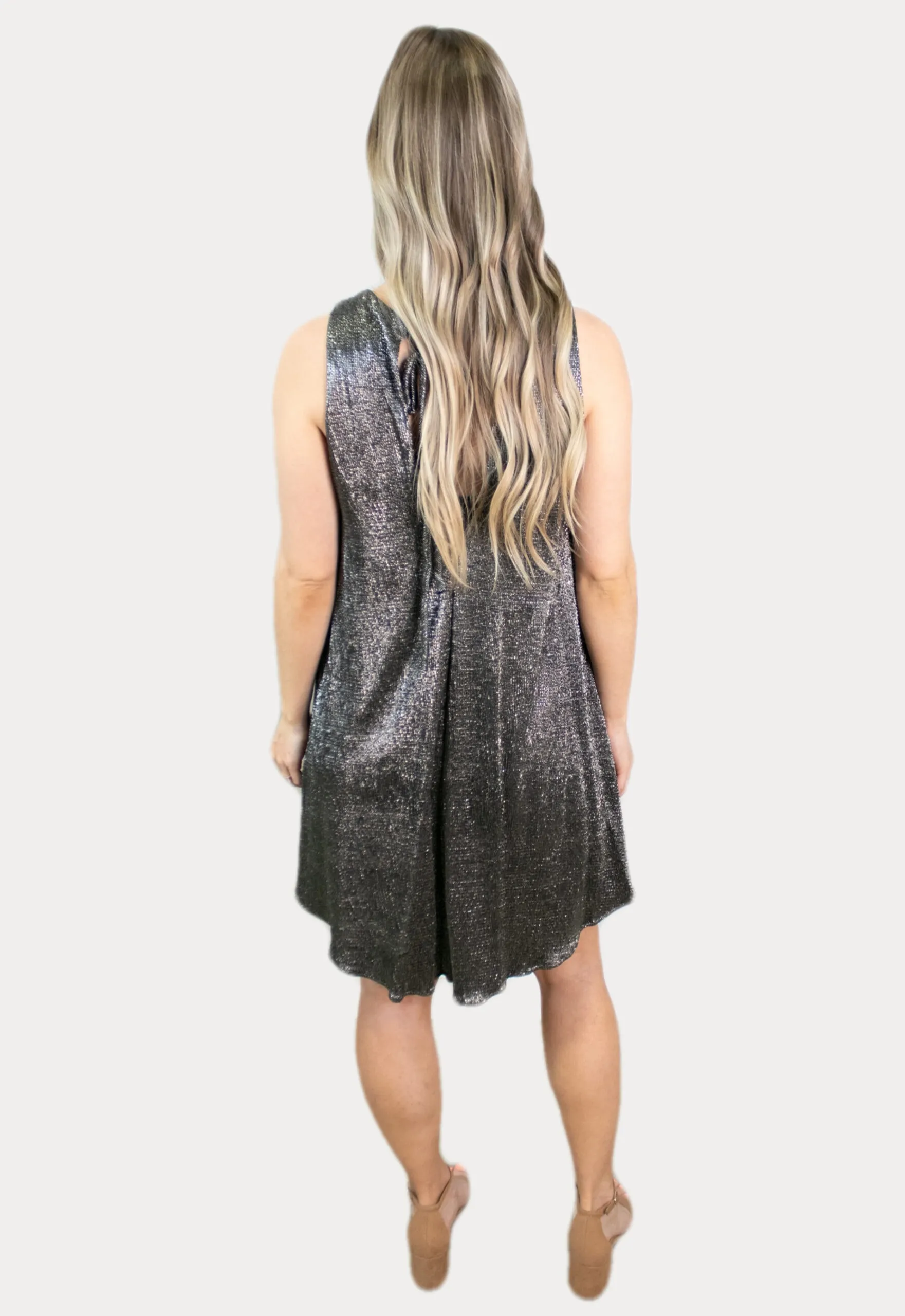 Sleeveless Shimmer Maternity Dress