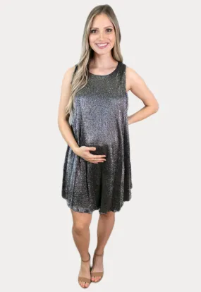 Sleeveless Shimmer Maternity Dress