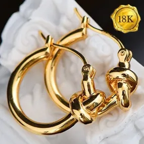 SOLID 18KT GOLD HOOP EARRINGS