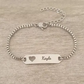 Sophia Personalized Stainless Steel bracelet, Adjustable Size 16-21cm (READY IN 3 DAYS!)