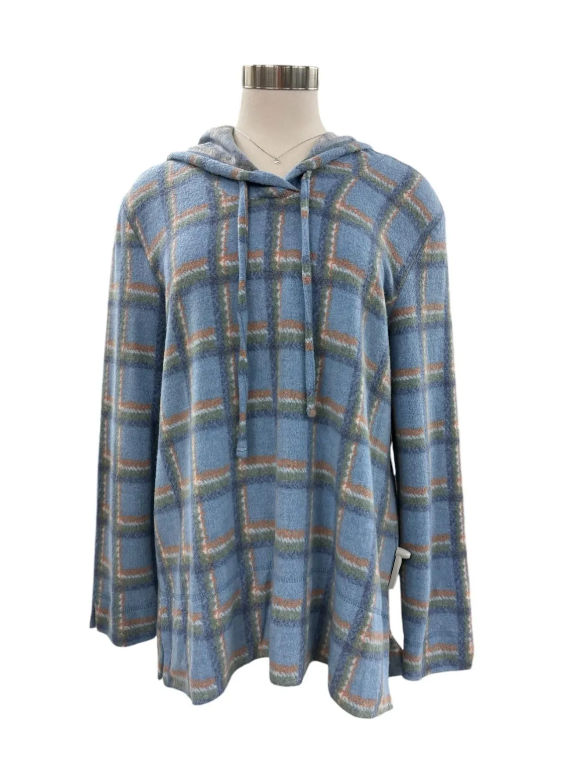 SOUTHERN LADY LONG SLEEVE SUPER SOFT PLAID HOODIE