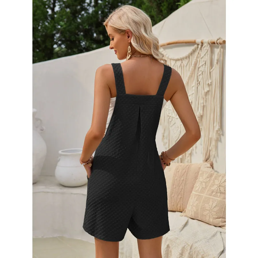 Square Neck Wide Strap Romper