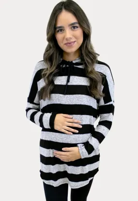 Striped Maternity Sweatshirt