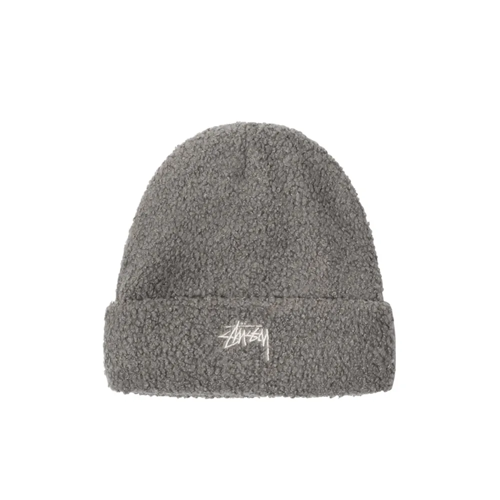 Stussy Boucle Fleece Beanie Grey 1321081