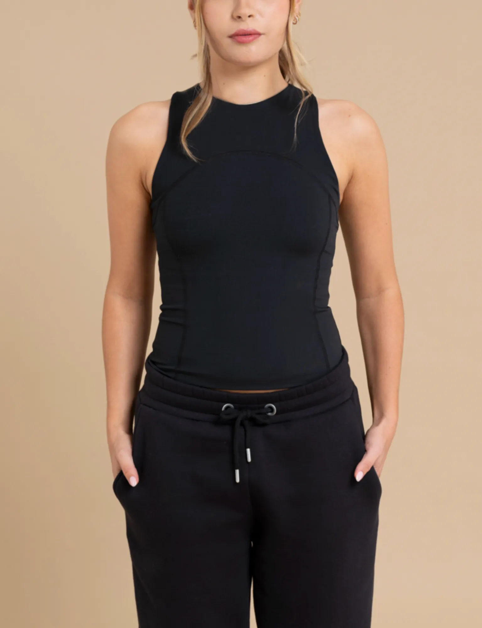 SUMMER racer back vest top black