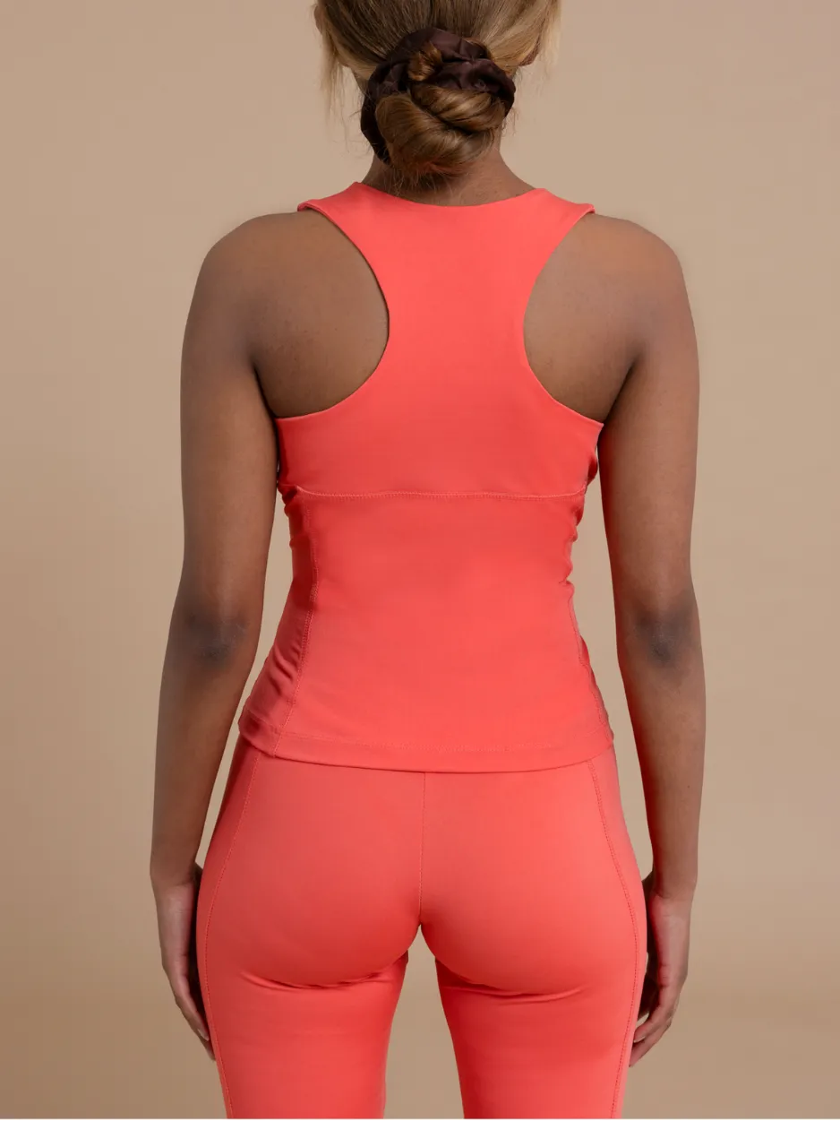 SUMMER racer back vest top coral red