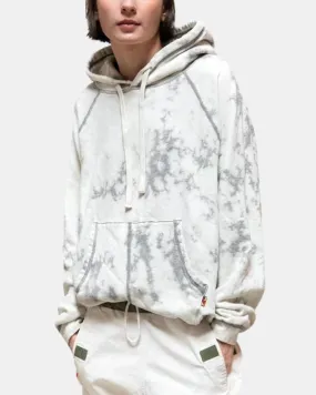 SUPER BLEACH OUT BIG HOODIE IN WHITE STORM