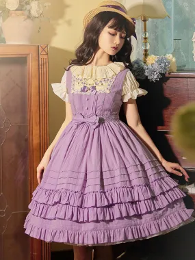 Sweet Lolita Dress Polyester Sleeveless Jumper Dress