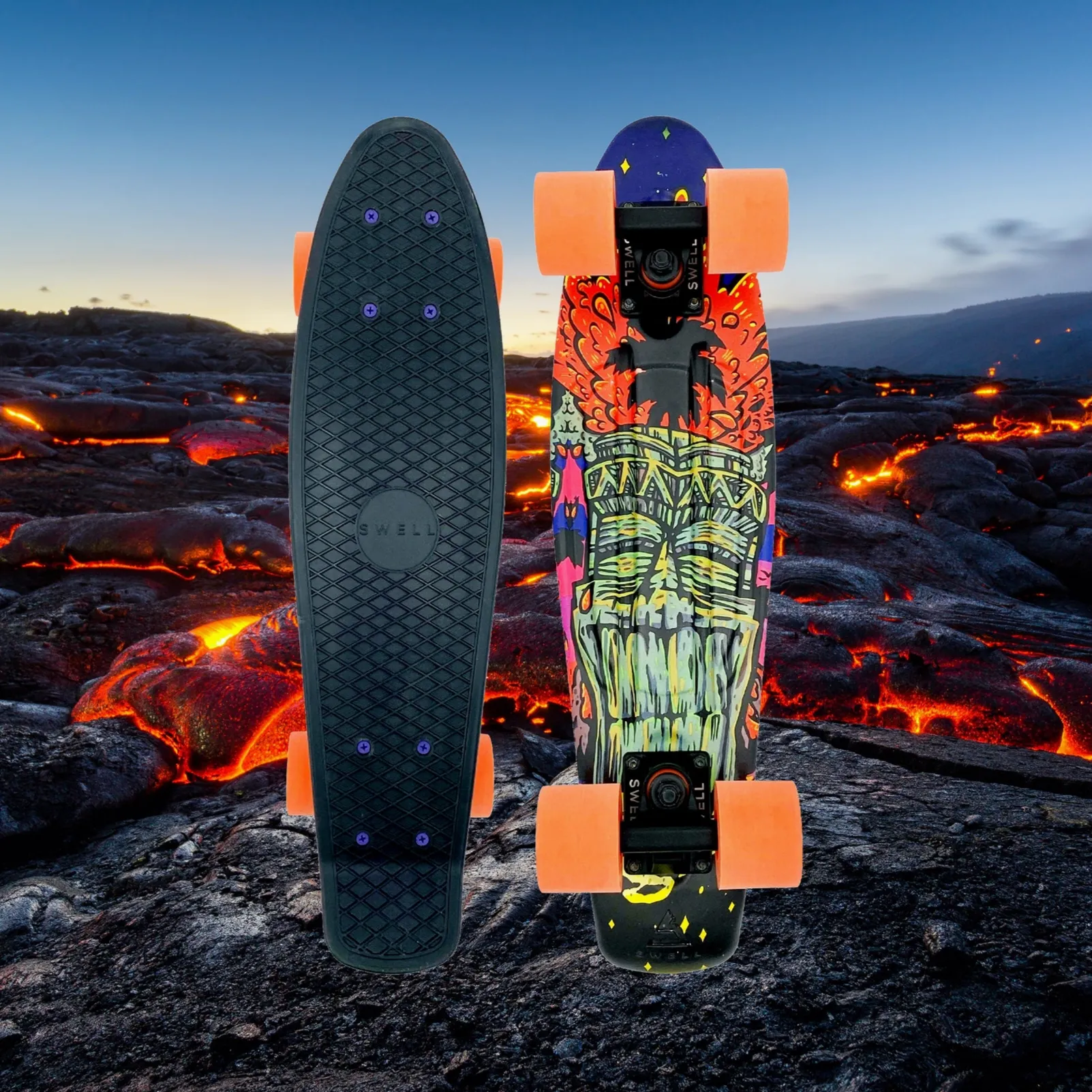 SWELL CRUISER SKATEBOARD 22 - TIKI VOLCANO