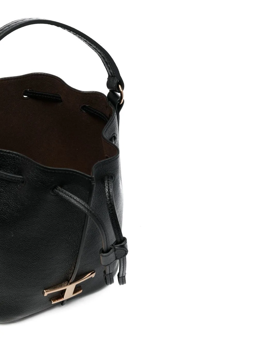 T TIMELESS LEATHER BUCKET BAG