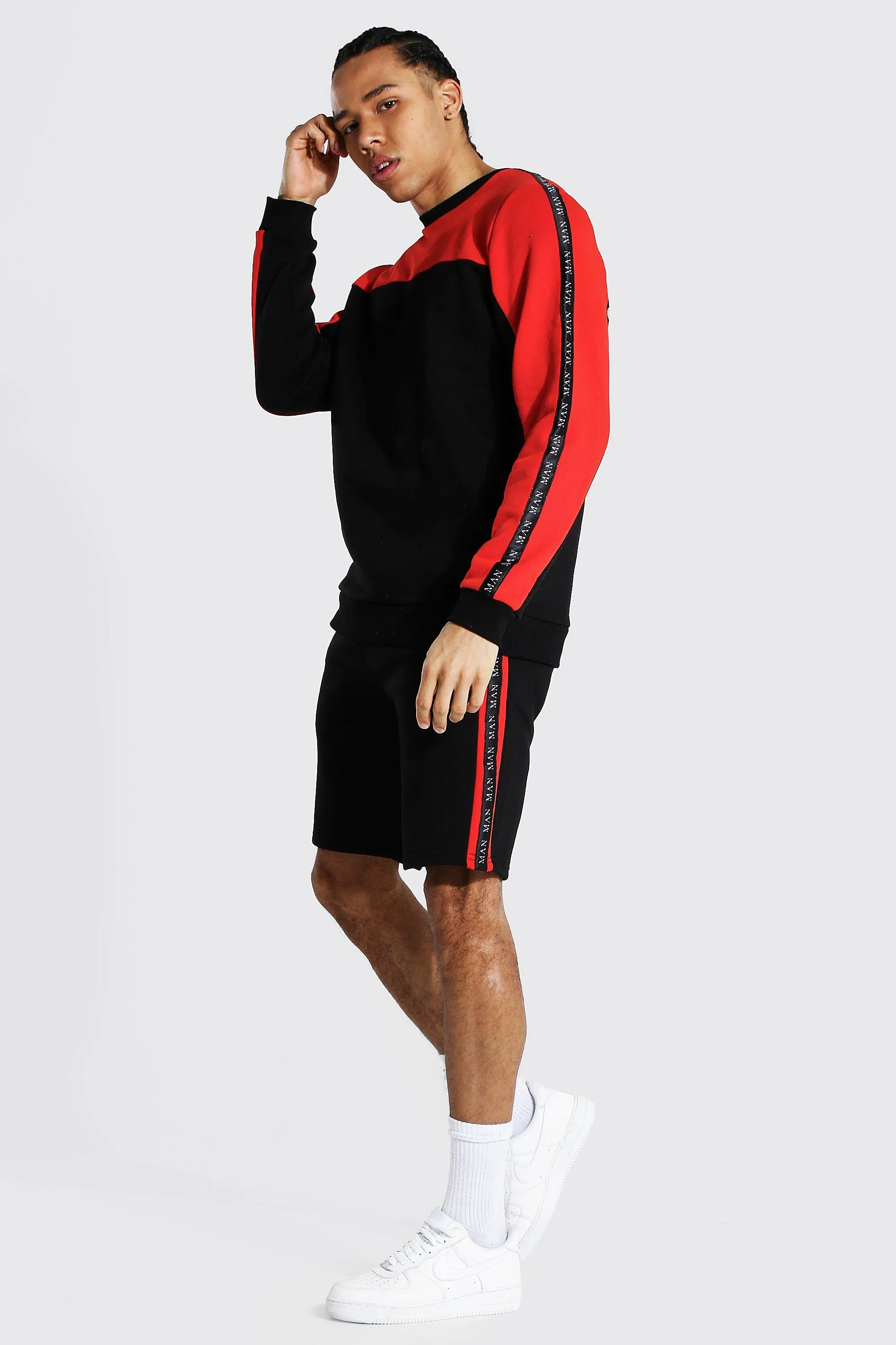 Tall Man Tape Colour Block Short Tracksuit