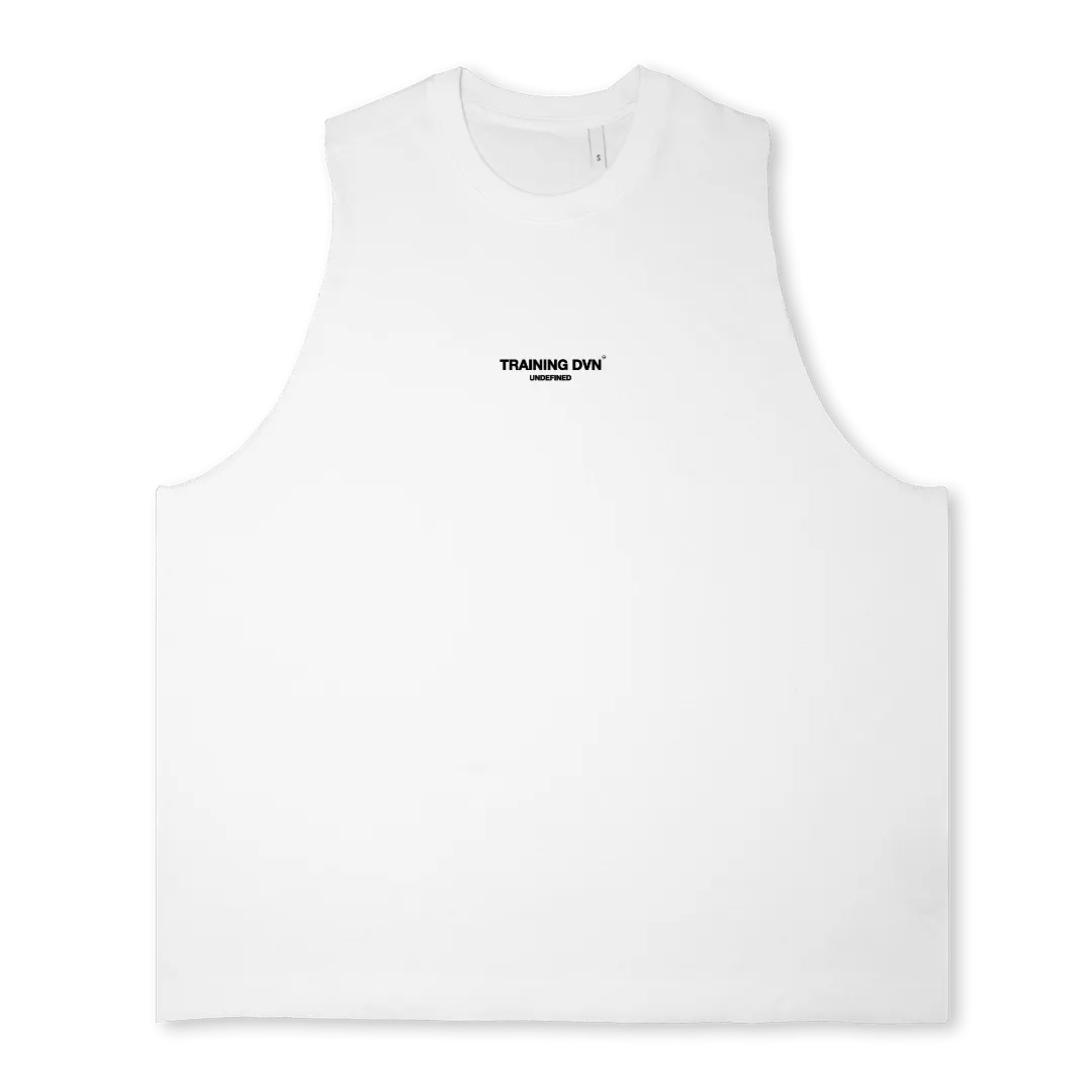 TDVEST WHITEE Bright white Oversized Vest.