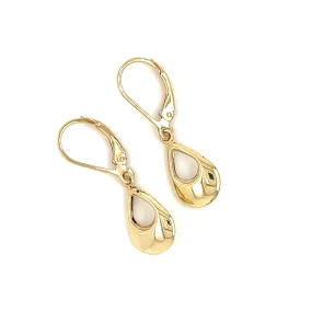 Teardrop Dangle Earrings in 14K Yellow Gold