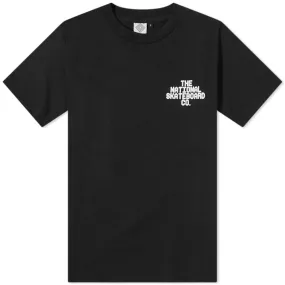 The National Skateboard Co. Block Logo TeeBlack