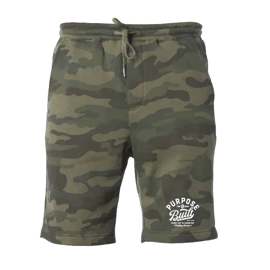 The Script Fleece Shorts, Forest Camo