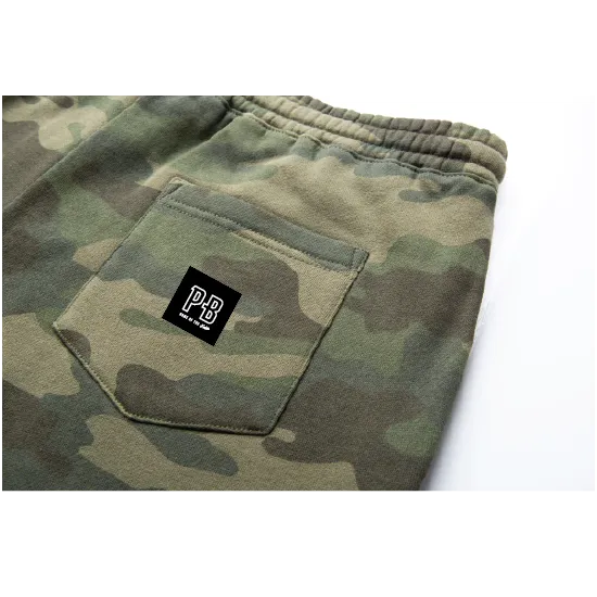 The Script Fleece Shorts, Forest Camo