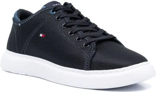 Tommy Hilfiger embroidered logo mesh low-top sneakers Blue