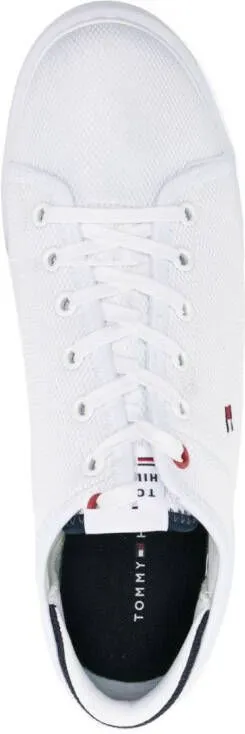 Tommy Hilfiger embroidered-logo mesh low-top sneakers Neutrals