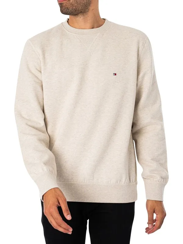 Tommy Hilfiger Essential Fleece Sweatshirt - Heathered Oat