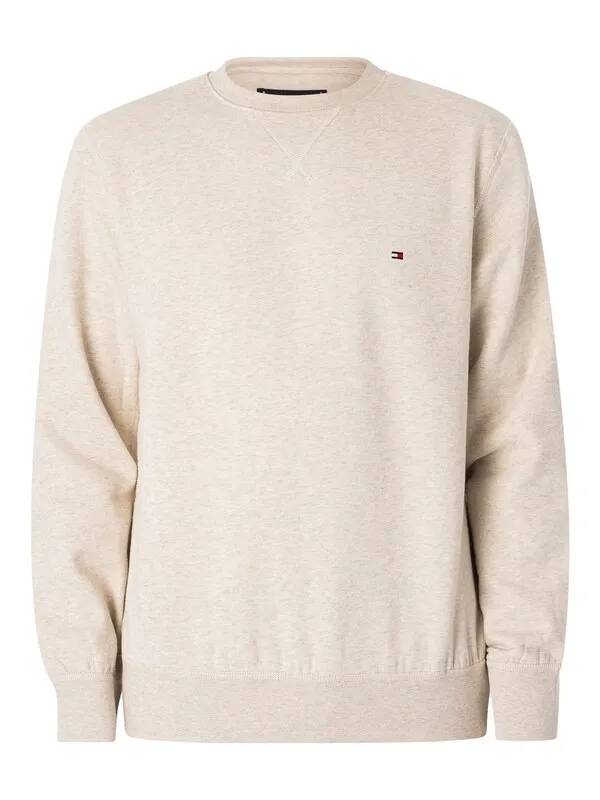 Tommy Hilfiger Essential Fleece Sweatshirt - Heathered Oat