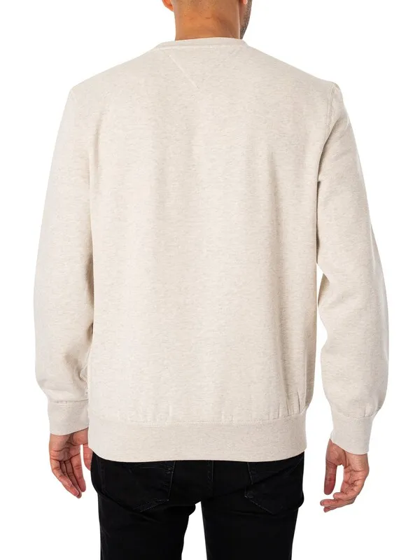 Tommy Hilfiger Essential Fleece Sweatshirt - Heathered Oat