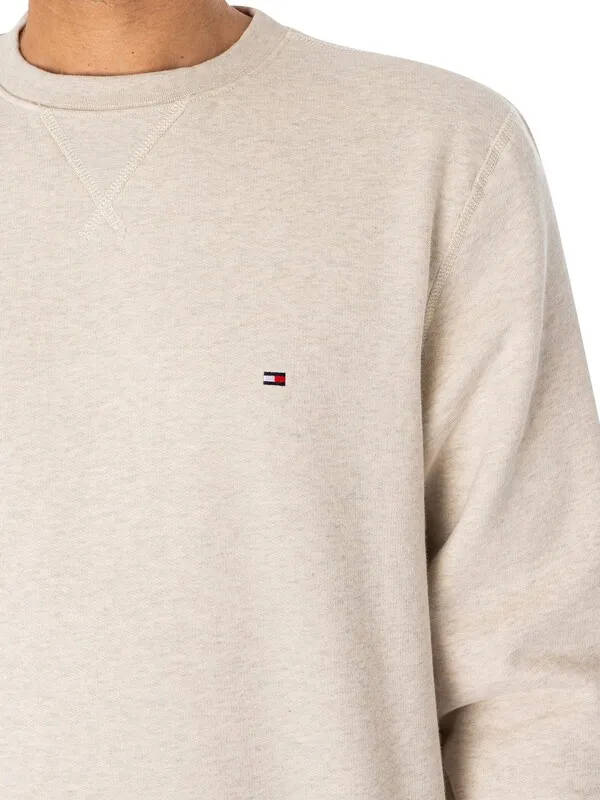 Tommy Hilfiger Essential Fleece Sweatshirt - Heathered Oat