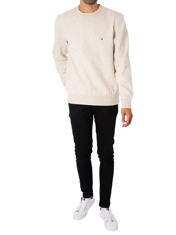 Tommy Hilfiger Essential Fleece Sweatshirt - Heathered Oat