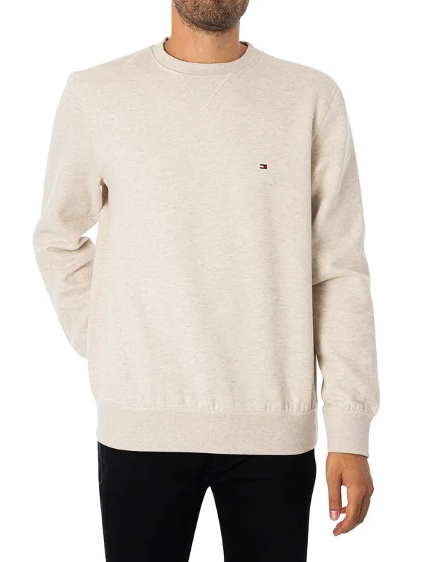 Tommy Hilfiger Essential Fleece Sweatshirt - Heathered Oat