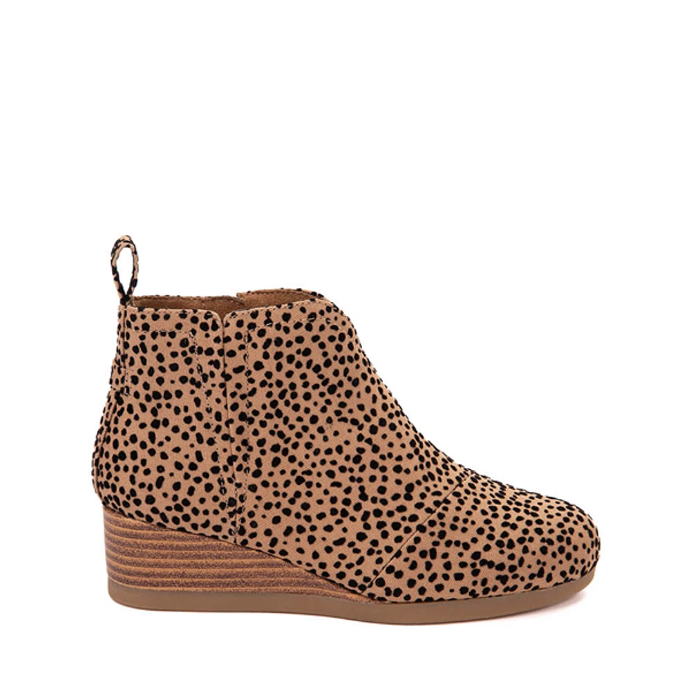 TOMS Clare Wedge Boot - Little Kid / Big Toffee Cheetah