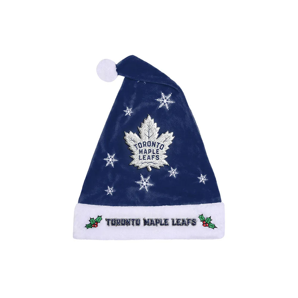 TORONTO MAPLE LEAFS SNOWFLAKE BLUE SANTA HAT