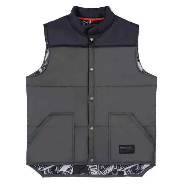 Troll Co. Men's Redford Snap-Front Graphic Lined Vest